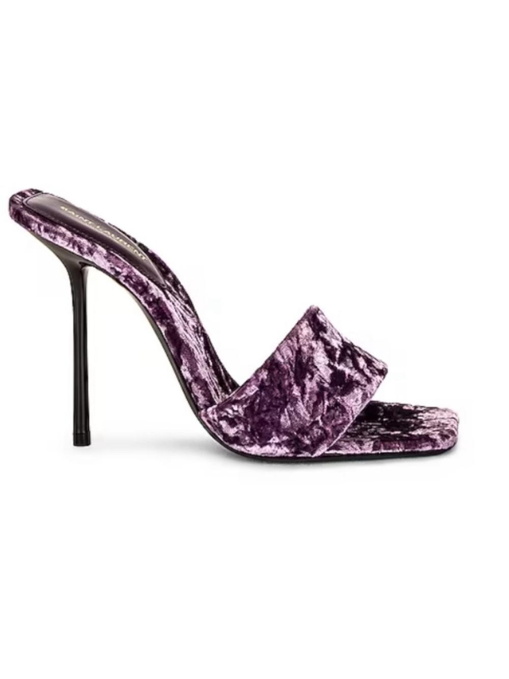 SAINT LAURENT Babylone 105 Velvet Mule Sandals • 37.5 • Purple • NWT Sold Out